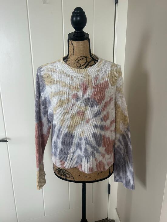 Madewell Sweaters - Madewell Rainbow Tie-Dye Westford Pullover Sweater Size Small